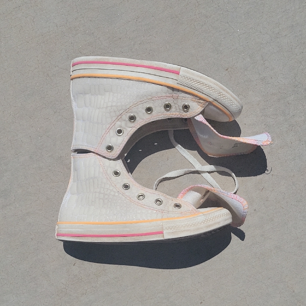 Stylish White High-Top Sneakers